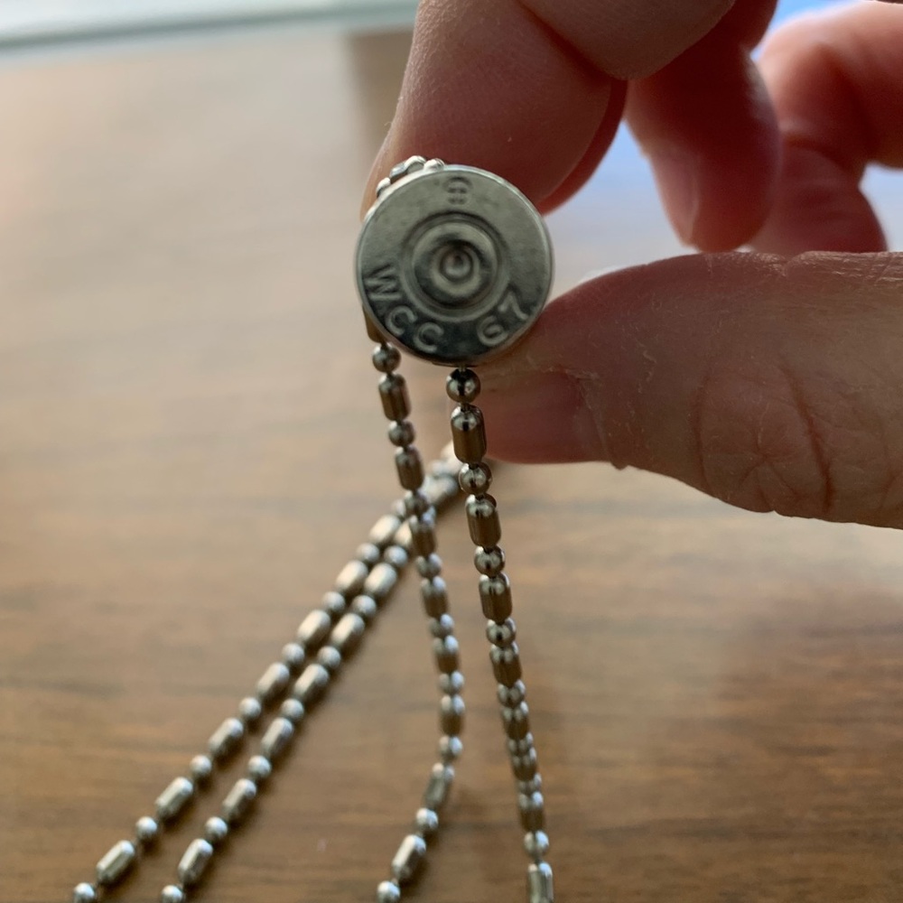 New vintage silver bullet necklace - Picture 10 of 10